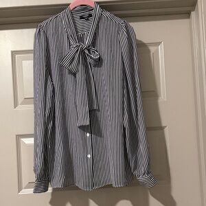 Premise Studio Black and White Striped Top